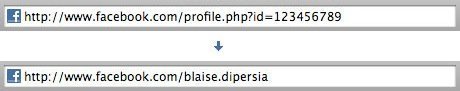 Facebook username